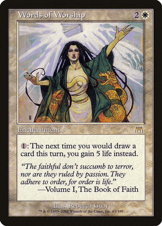 MTG Card Title: Words of Worship ONS/61