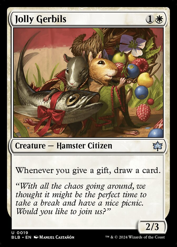 MTG Card Title: Jolly Gerbils BLB/19