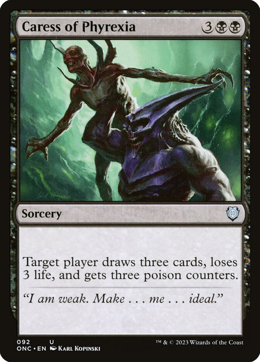 MTG Card Title: Caress of Phyrexia ONC/92