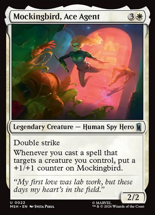MTG Card Title: Mockingbird, Ace Agent MSH/22