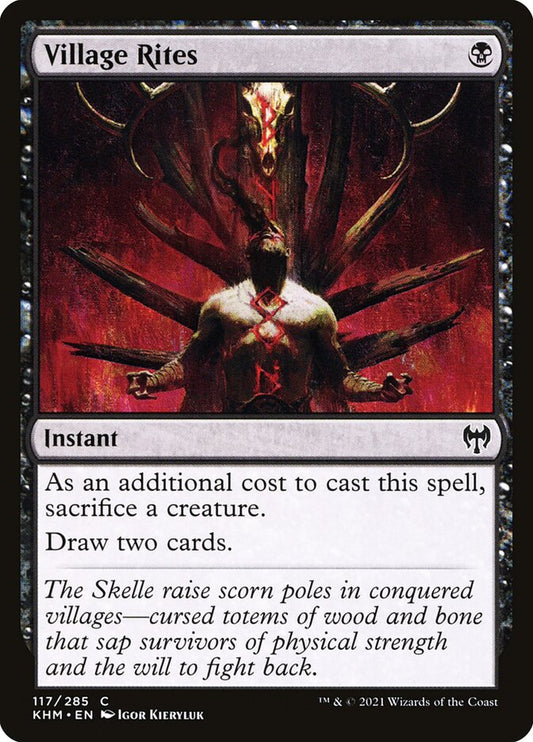 MTG Card Title: Village Rites KHM/117