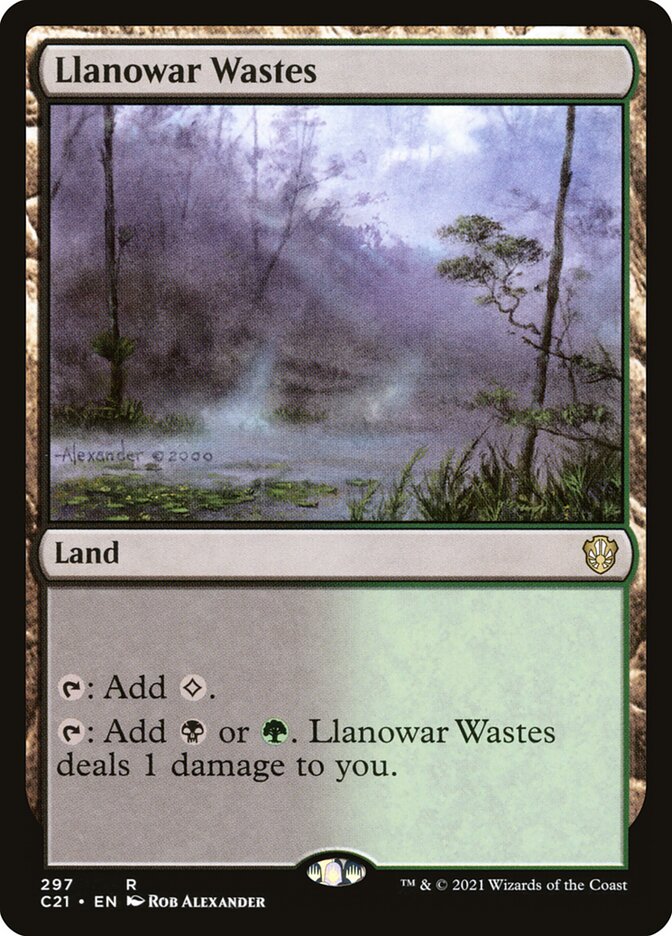 MTG Card Title: Llanowar Wastes C21/297