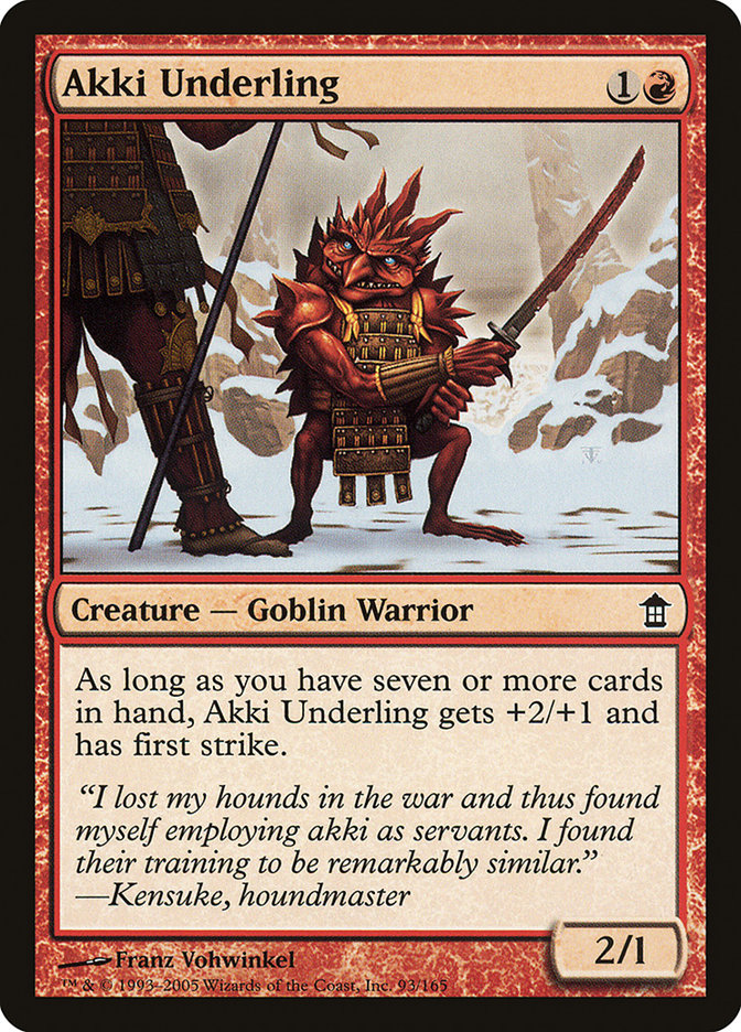 MTG Card Title: Akki Underling SOK/93
