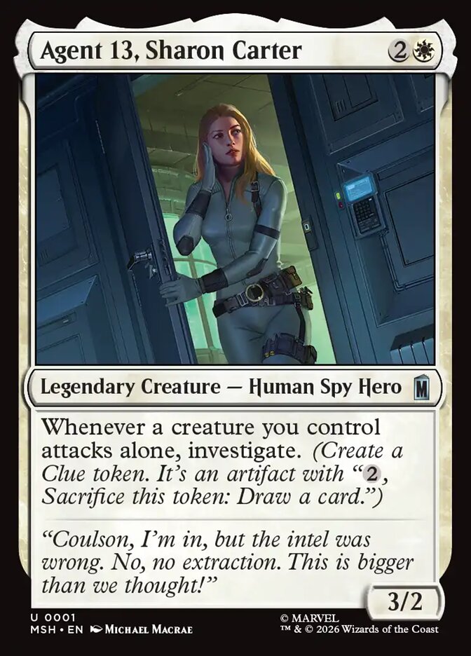 MTG Card Title: Agent 13, Sharon Carter MSH/1