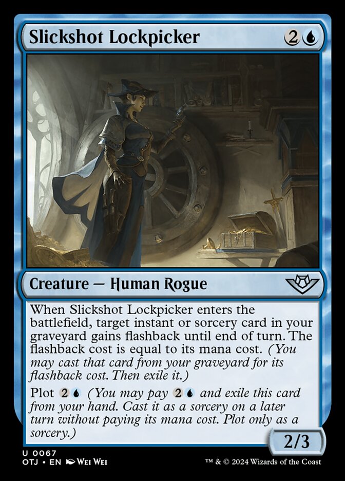 MTG Card Title: Slickshot Lockpicker OTJ/67