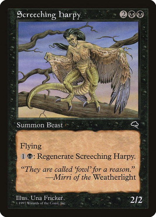 MTG Card Title: Screeching Harpy TMP/155