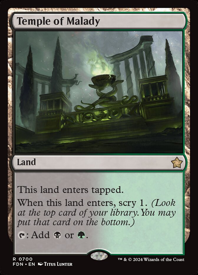 MTG Card Title: Temple of Malady FDN/700