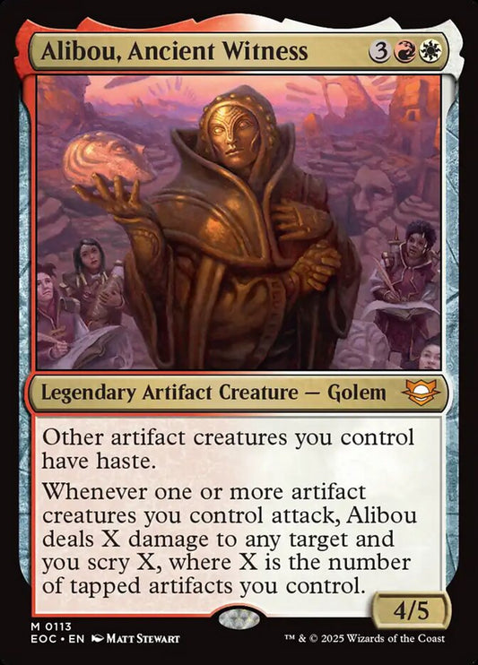 MTG Card Title: Alibou, Ancient Witness EOC/113