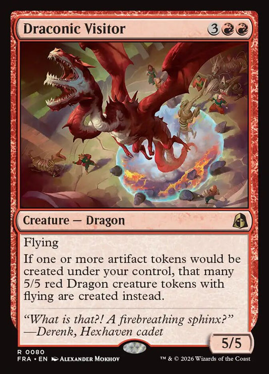MTG Card Title: Draconic Visitor FRA/80