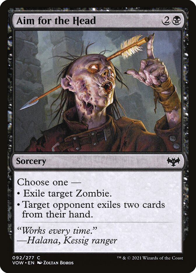 MTG Card Title: Aim for the Head VOW/92