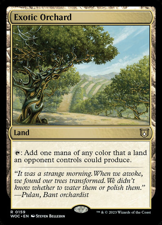 MTG Card Title: Exotic Orchard WOC/159
