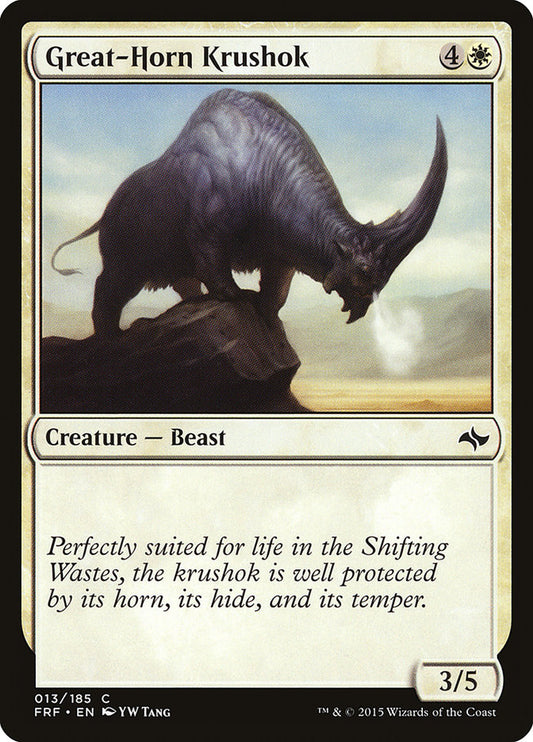 MTG Card Title: Great-Horn Krushok FRF/13