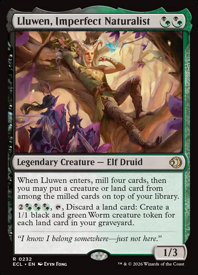 MTG Card Title: Lluwen, Imperfect Naturalist ECL/232