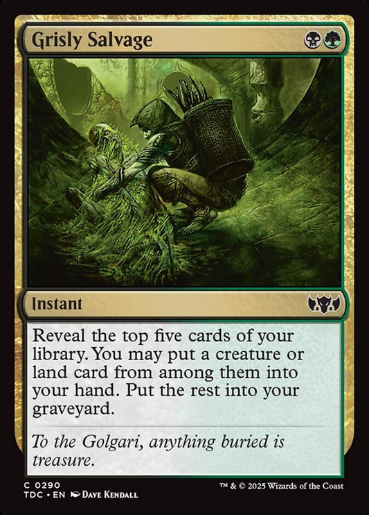 MTG Card Title: Grisly Salvage TDC/290