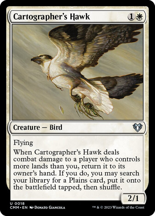 MTG Card Title: Cartographer's Hawk CMM/18
