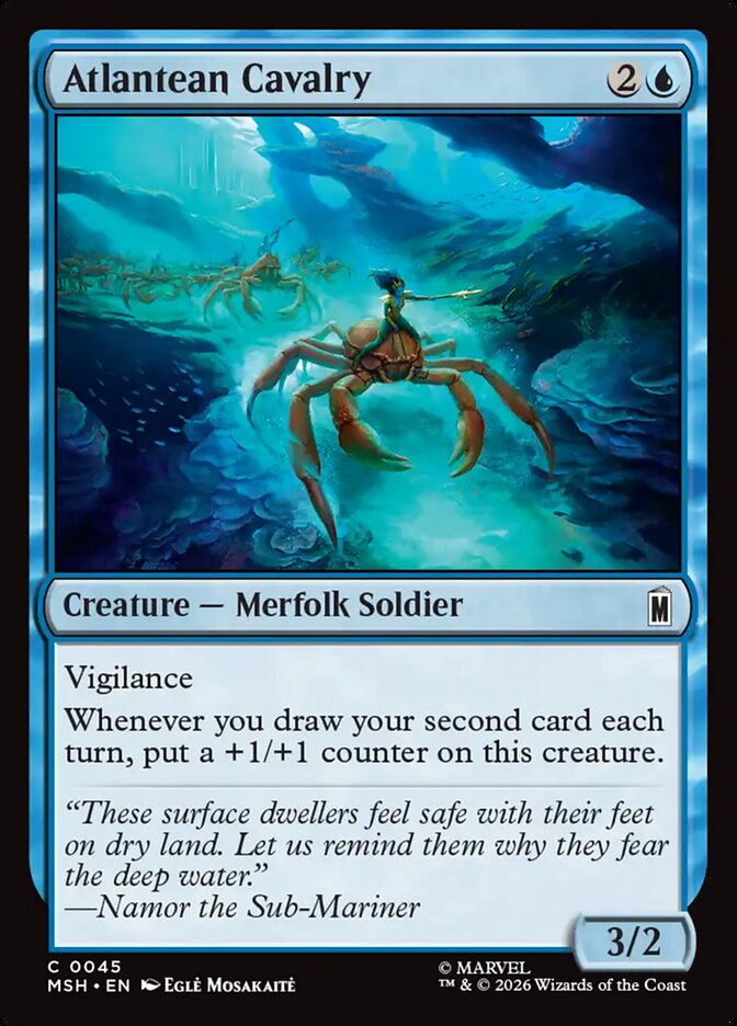 MTG Card Title: Atlantean Cavalry MSH/45