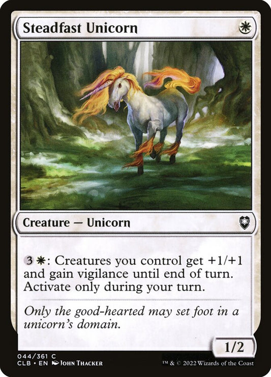 MTG Card Title: Steadfast Unicorn CLB/44
