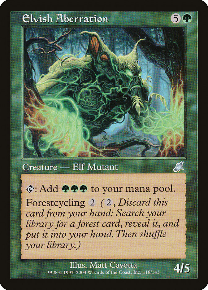 MTG Card Title: Elvish Aberration SCG/118