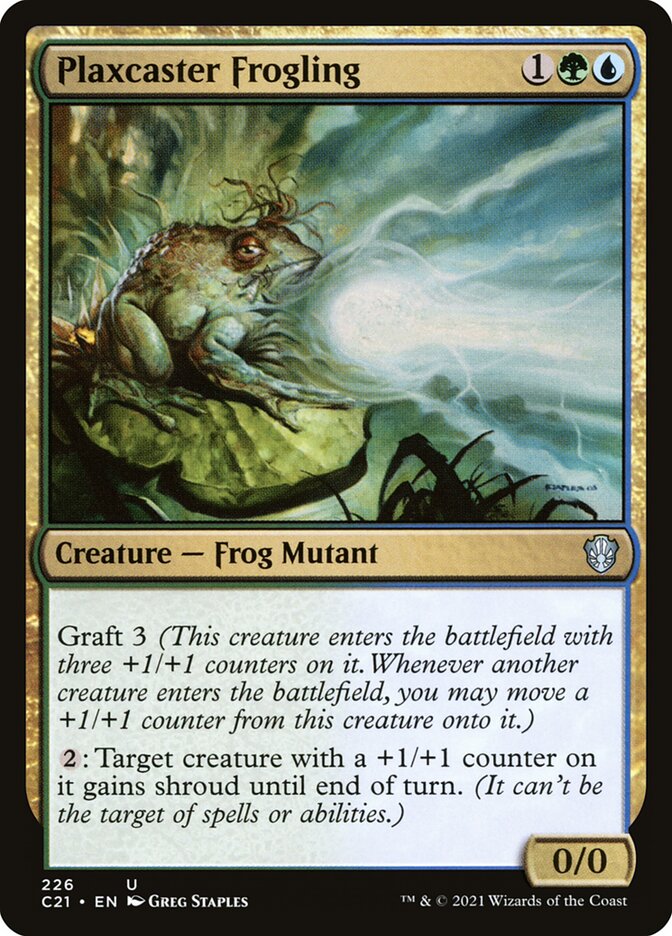 MTG Card Title: Plaxcaster Frogling C21/226
