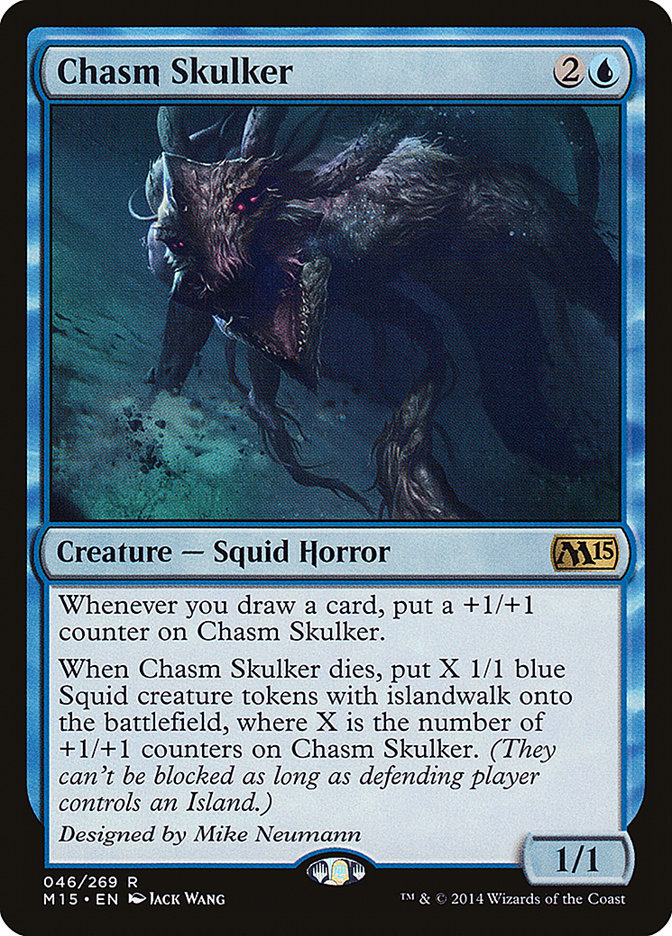 MTG Card Title: Chasm Skulker M15/46
