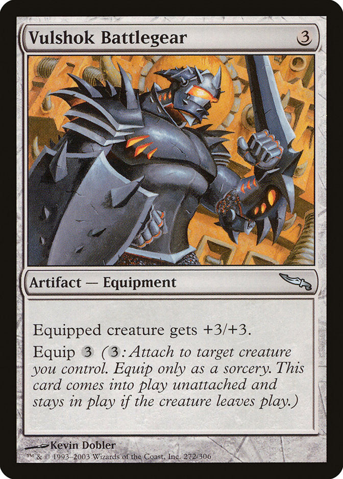 MTG Card Title: Vulshok Battlegear MRD/272
