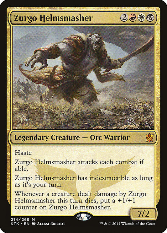 MTG Card Title: Zurgo Helmsmasher KTK/214