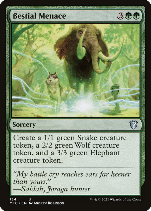 MTG Card Title: Bestial Menace MIC/134