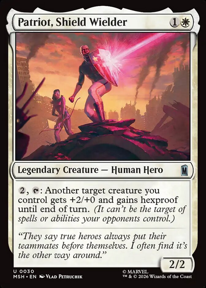 MTG Card Title: Patriot, Shield Wielder MSH/30
