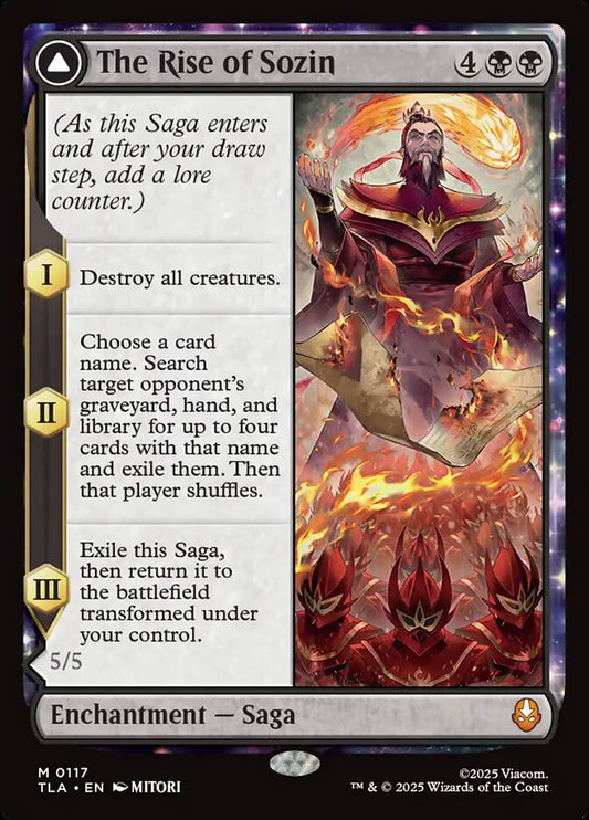 MTG Card Title: The Rise of Sozin // Fire Lord Sozin TLA/117