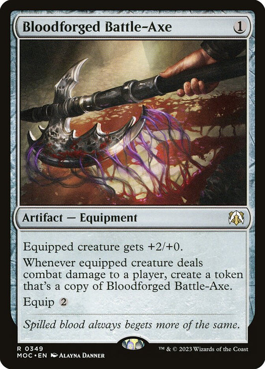 MTG Card Title: Bloodforged Battle-Axe MOC/349