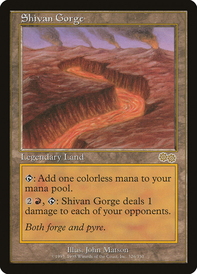 MTG Card Title: Shivan Gorge USG/326