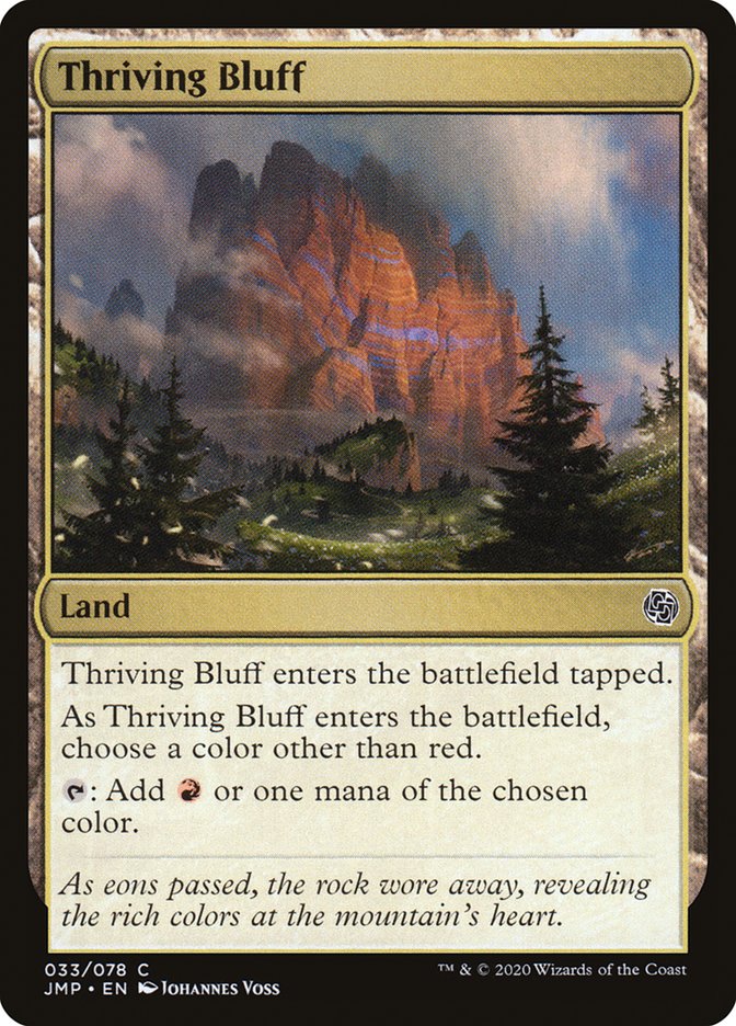 MTG Card Title: Thriving Bluff JMP/33