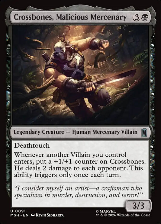 MTG Card Title: Crossbones, Malicious Mercenary MSH/91