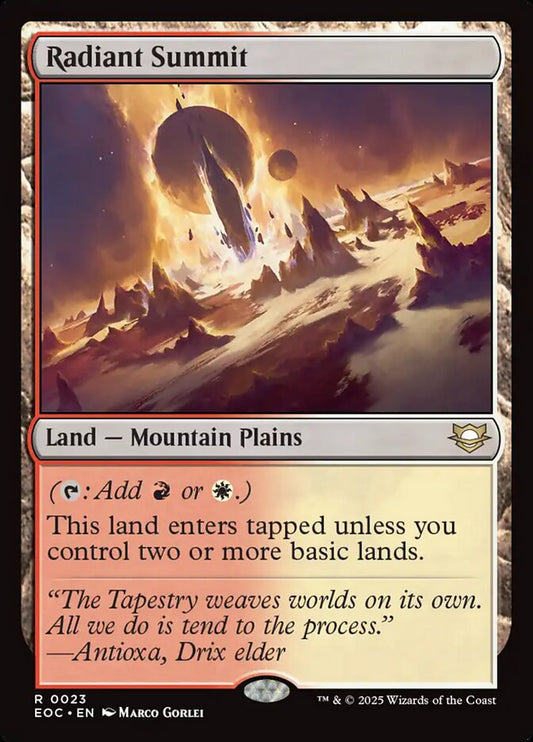 MTG Card Title: Radiant Summit EOC/23