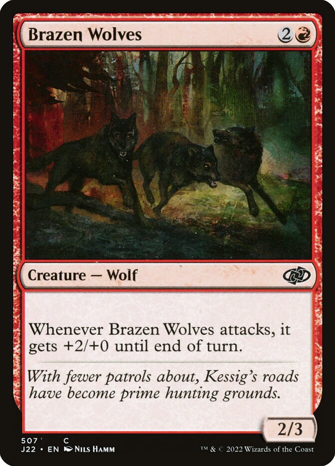 MTG Card Title: Brazen Wolves J22/507