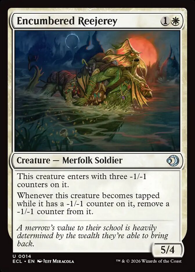 MTG Card Title: Encumbered Reejerey ECL/14