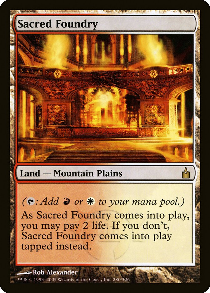 MTG Card Title: Sacred Foundry RAV/280