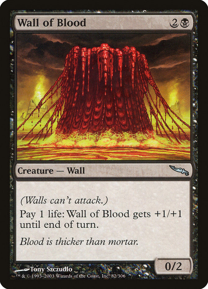 MTG Card Title: Wall of Blood MRD/82