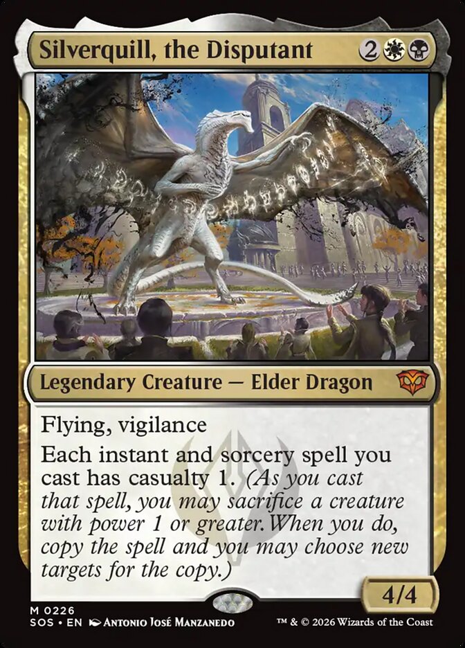 MTG Card Title: Silverquill, the Disputant SOS/226