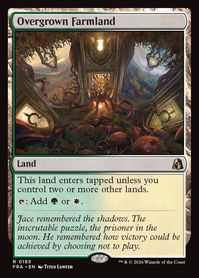 MTG Card Title: Overgrown Farmland FRA/185