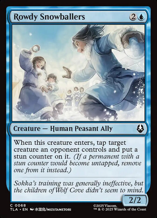 MTG Card Title: Rowdy Snowballers TLA/68