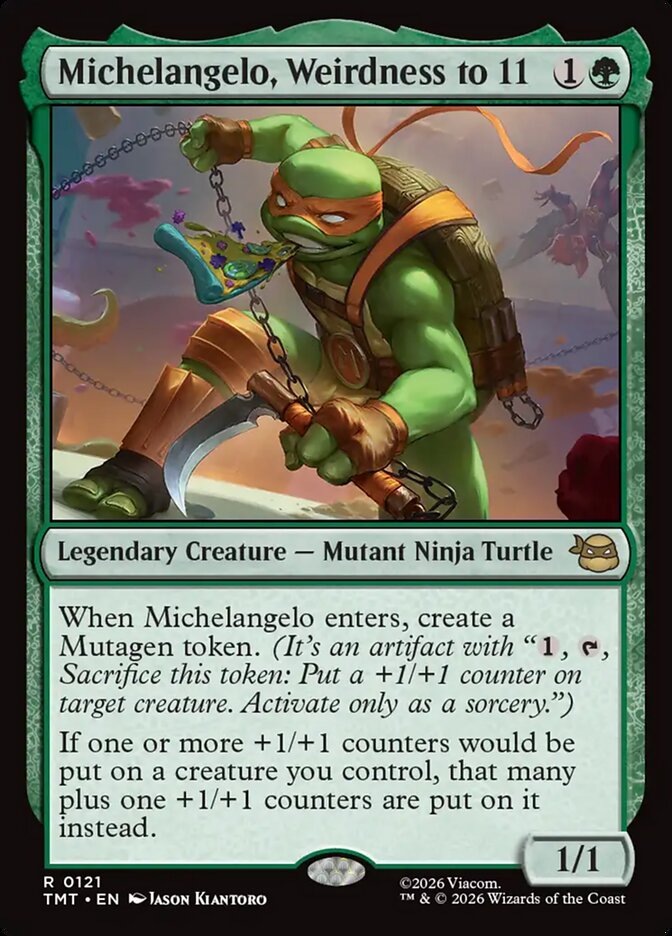 MTG Card Title: Michelangelo, Weirdness to 11 TMT/121