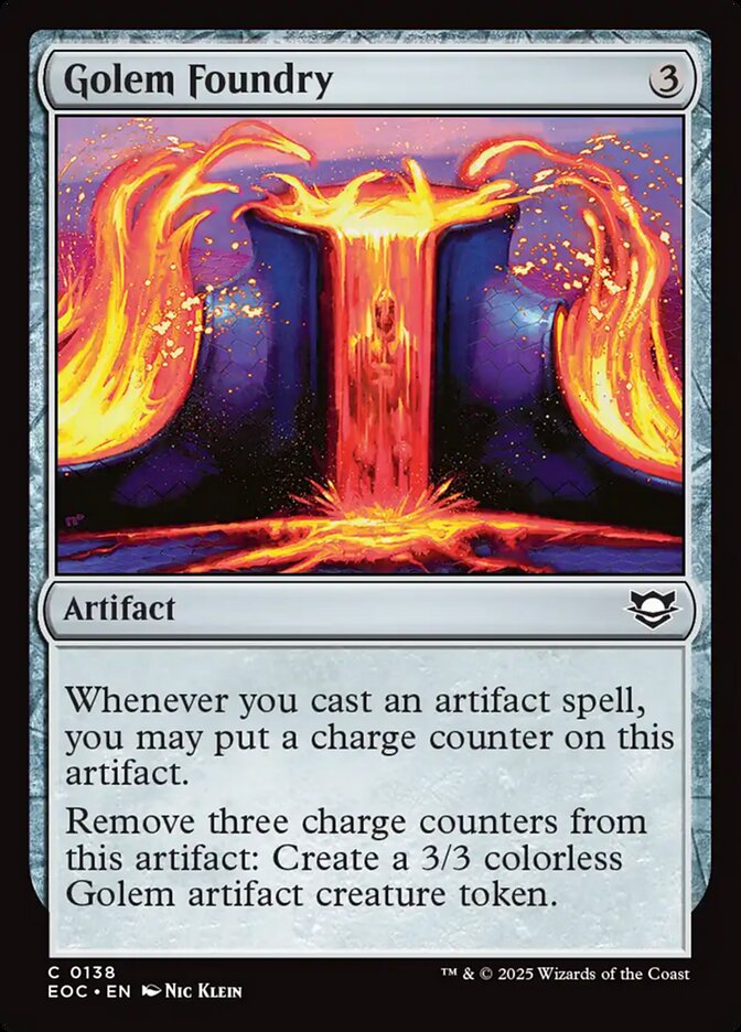 MTG Card Title: Golem Foundry EOC/138