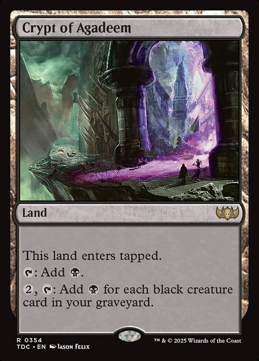 MTG Card Title: Crypt of Agadeem TDC/354