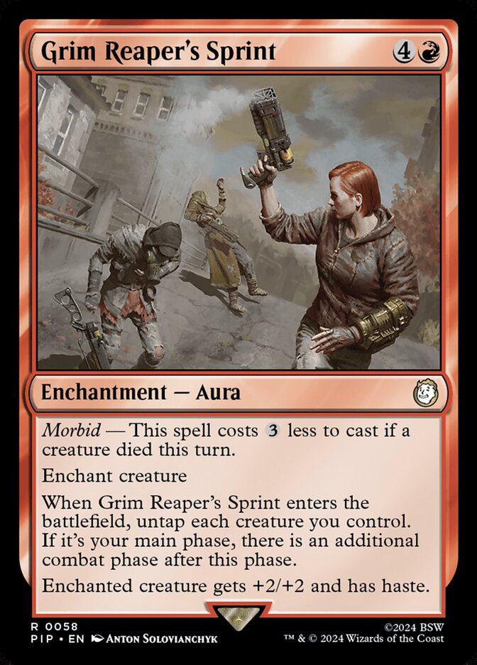 MTG Card Title: Grim Reaper's Sprint PIP/58