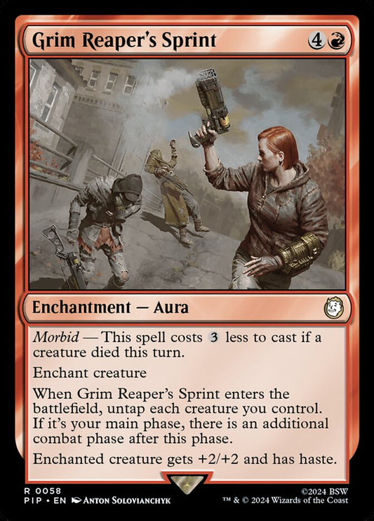 MTG Card Title: Grim Reaper's Sprint PIP/58
