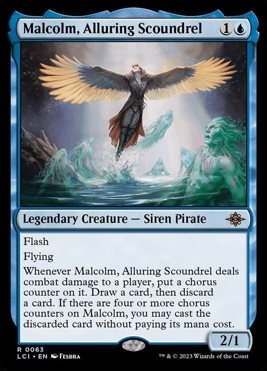 MTG Card Title: Malcolm, Alluring Scoundrel LCI/63