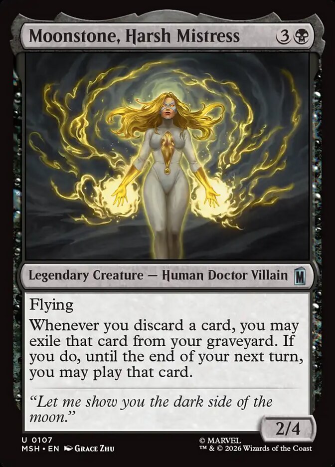 MTG Card Title: Moonstone, Harsh Mistress MSH/107