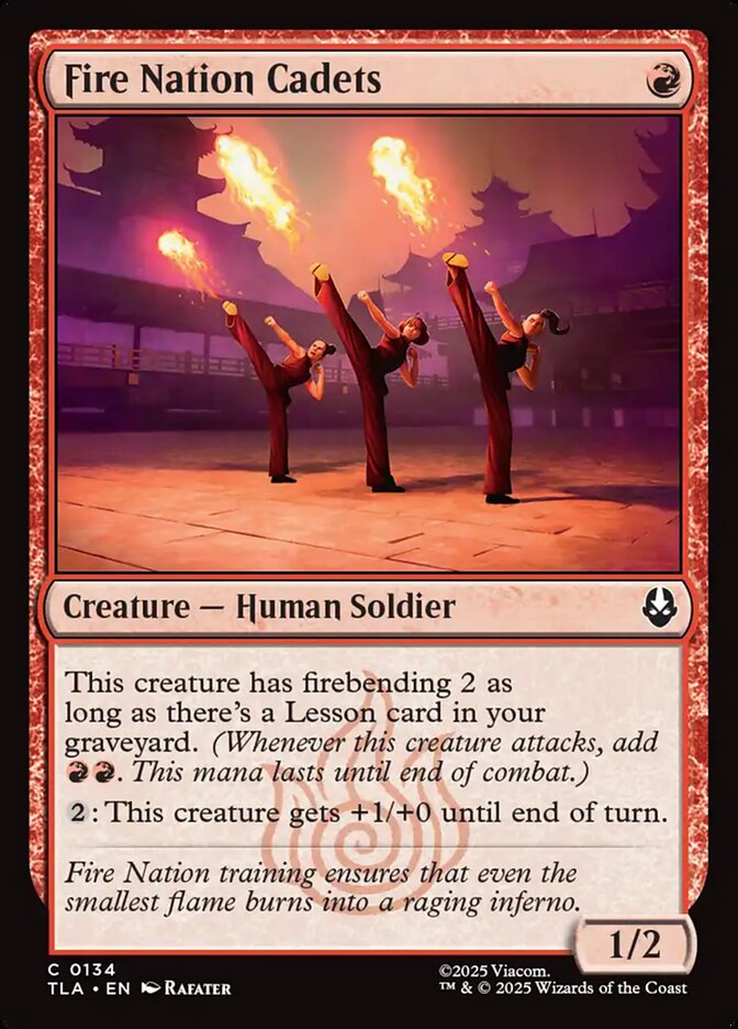MTG Card Title: Fire Nation Cadets TLA/134