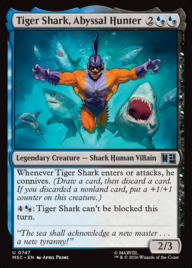 MTG Card Title: Tiger Shark, Abyssal Hunter MSC/747